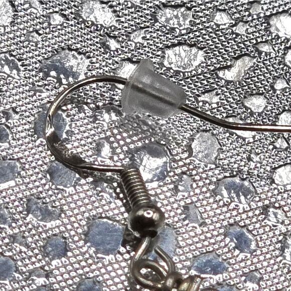 "5/$25" Handmade Mismatched Pumpkin Jack-O-Lantern Silvertone Earrings 925 Wires - Picture 5 of 6